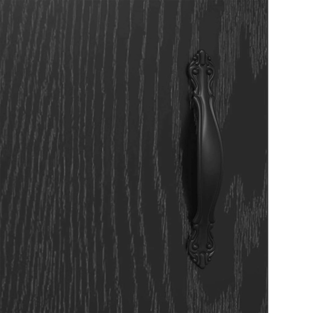 Produktbild för Väggmonterat skåp Väggmonterad 2 pcs Svart Ek 69,5 x 34 x 90 cm