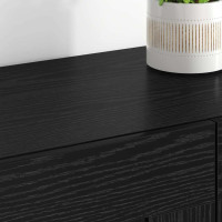 Produktbild för Väggmonterat skåp Väggmonterad 2 pcs Svart Ek 69,5 x 34 x 90 cm
