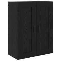 Produktbild för Väggmonterat skåp Väggmonterad 2 pcs Svart Ek 69,5 x 34 x 90 cm
