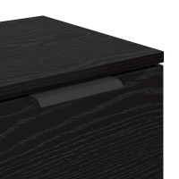 Produktbild för Skåp med låda 2 pcs Svart Ek 60 x 30 x 70 cm Konstruerat trä