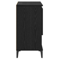 Produktbild för Skåp 2 pcs Svart Ek 60 x 35 x 70 cm Konstruerat trä