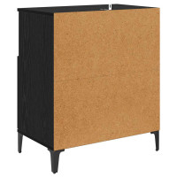 Produktbild för Skåp 2 pcs Svart Ek 60 x 35 x 70 cm Konstruerat trä