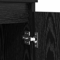 Produktbild för Skåp 2 pcs Svart Ek 60 x 35 x 70 cm Konstruerat trä