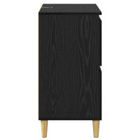 Produktbild för Skåp 2 pcs Svart Ek 60 x 35 x 70 cm Konstruerat trä
