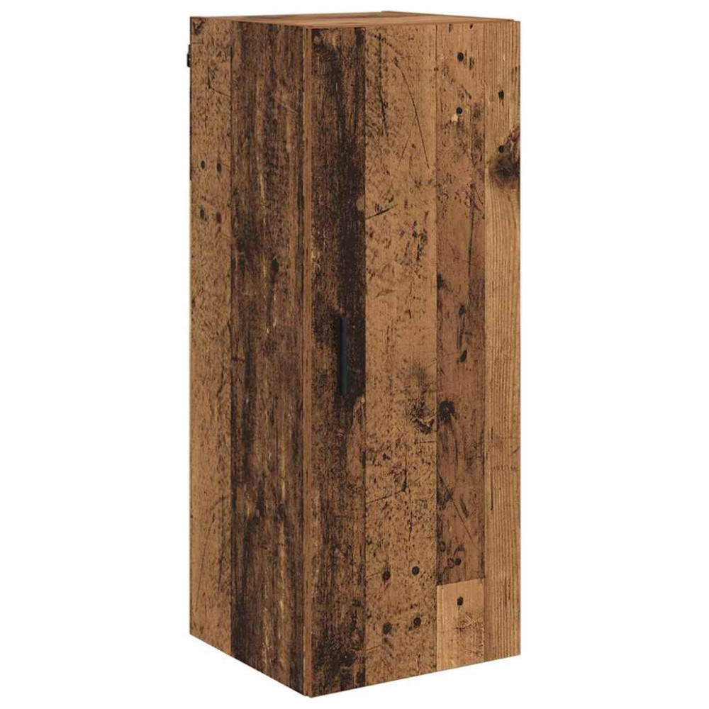 Produktbild för Skåp med låda Gammalt trä 34,5 x 34 x 180 cm Konstruerat trä