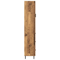 Produktbild för Skåp med låda Gammalt trä 34,5 x 34 x 180 cm Konstruerat trä