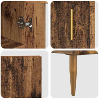 Produktbild för Skåp 2 pcs Gammalt trä Glas