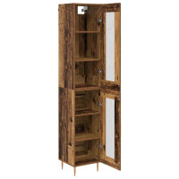 Produktbild för Skåp 2 pcs Gammalt trä Glas