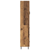 Produktbild för Skåp med låda Gammalt trä 34,5 x 34 x 180 cm Konstruerat trä
