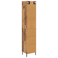 Produktbild för Skåp med låda Gammalt trä 34,5 x 34 x 180 cm Konstruerat trä