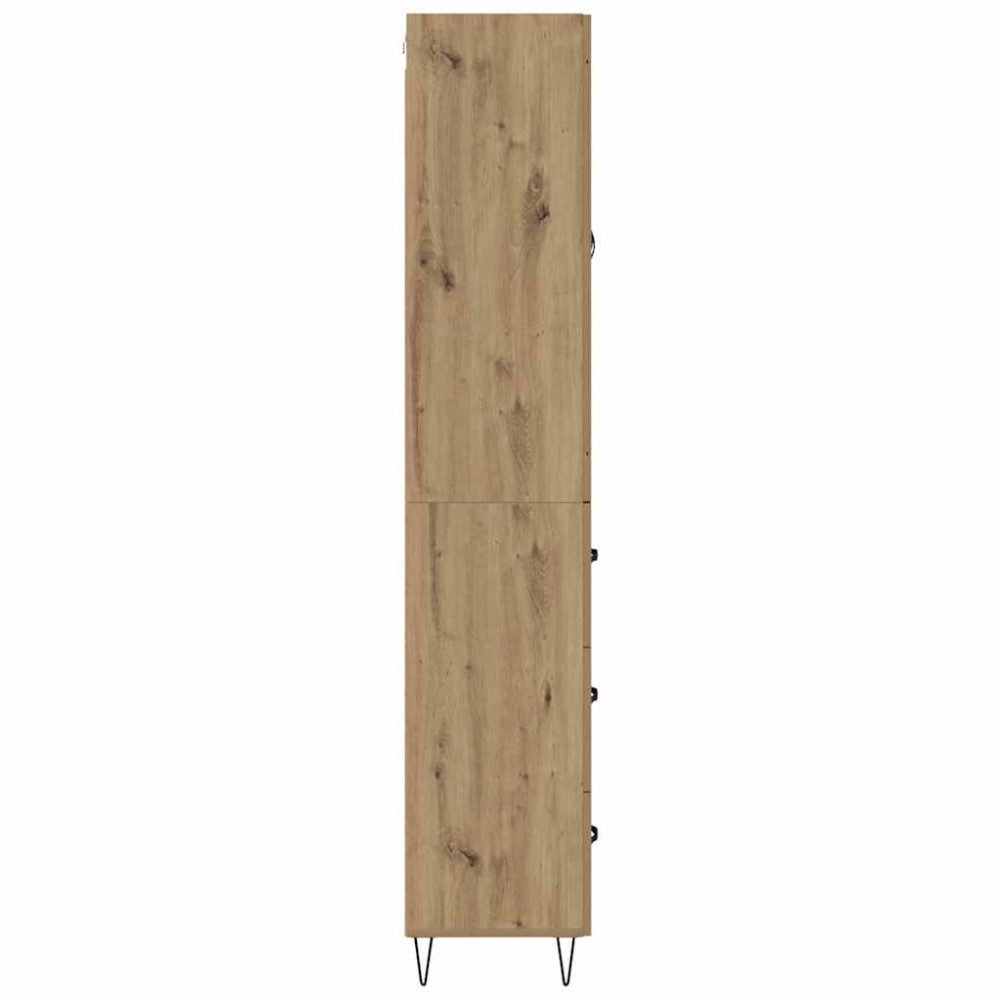 Produktbild för Skåp med låda Artisan Ek 69,5 x 34 x 180 cm Konstruerat trä