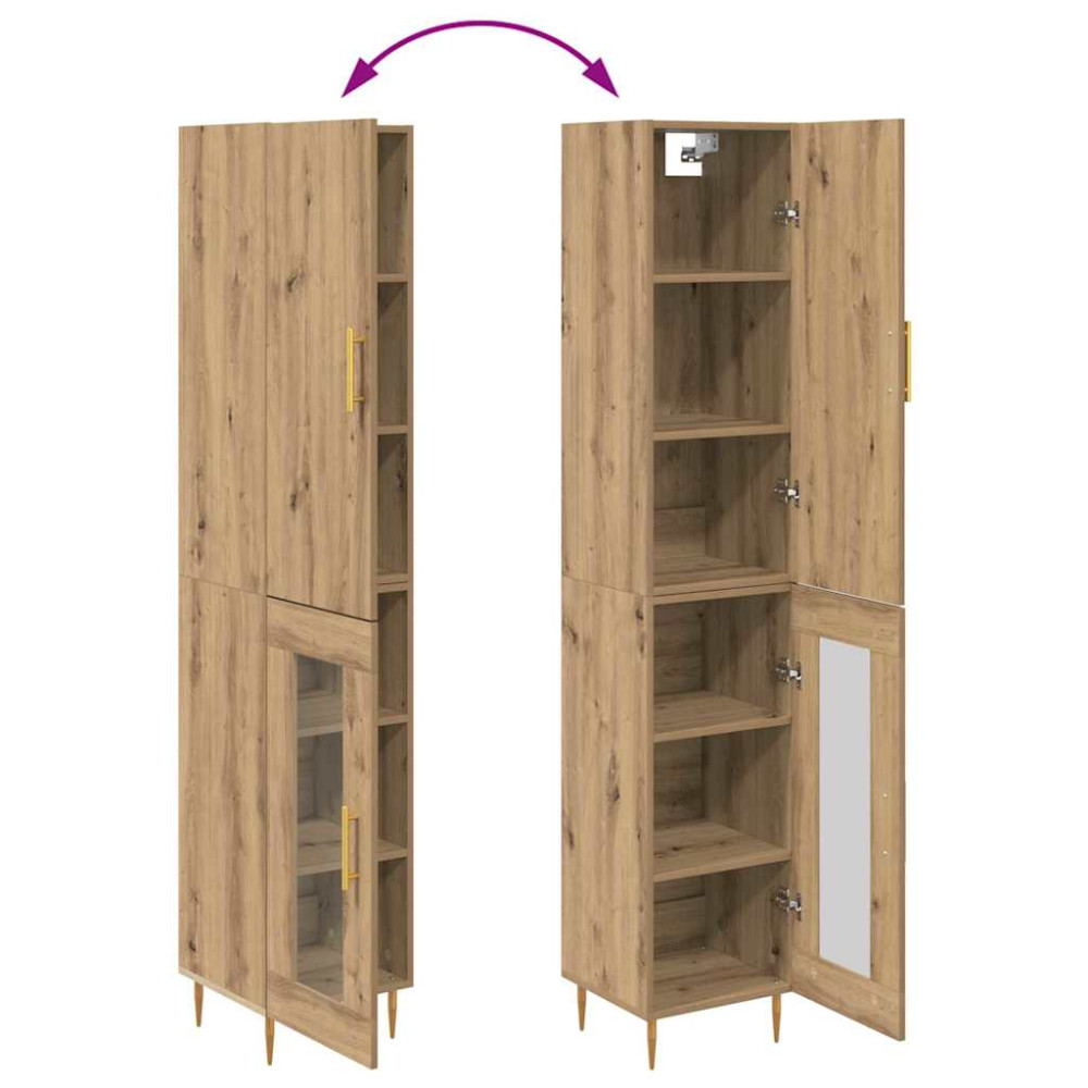 Produktbild för Skåp 2 pcs Artisan Ek Konstruerat trä