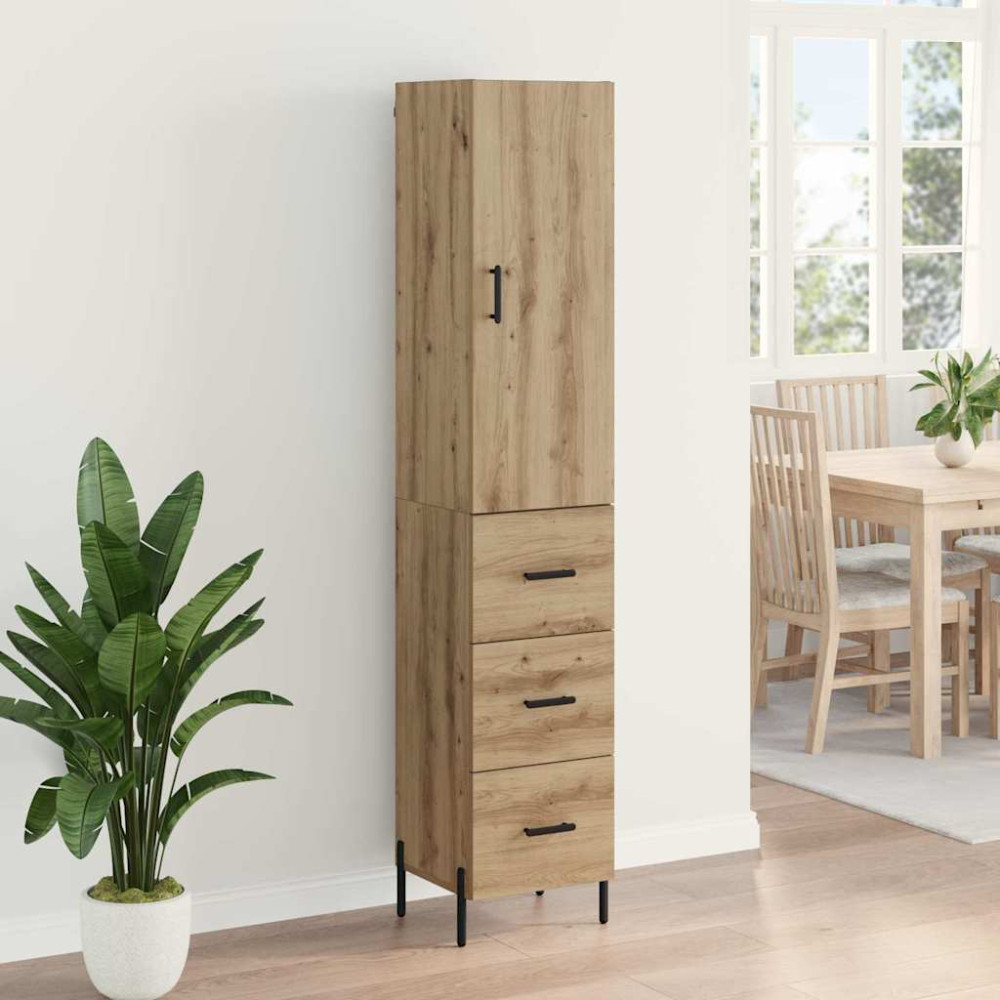 Produktbild för Skåp med låda Artisan Ek 34,5 x 34 x 180 cm Konstruerat trä