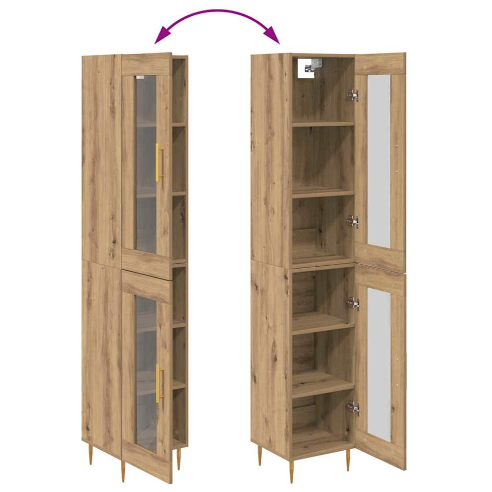 Produktbild för Skåp 2 pcs Artisan Ek Glas