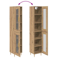 Produktbild för Skåp 2 pcs Artisan Ek Glas