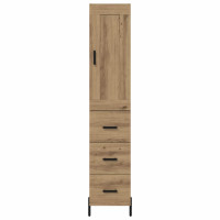 Produktbild för Skåp med låda Artisan Ek 34,5 x 34 x 180 cm Konstruerat trä