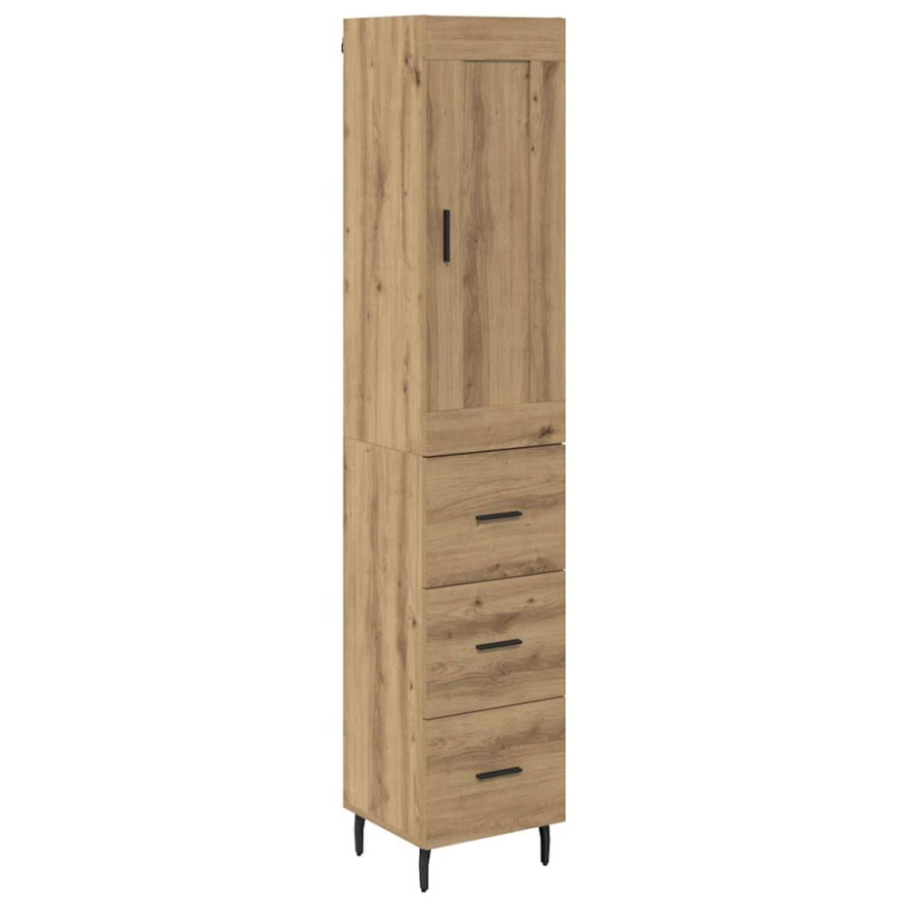 Produktbild för Skåp med låda Artisan Ek 34,5 x 34 x 180 cm Konstruerat trä