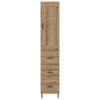 Produktbild för Skåp med låda Artisan Ek 34,5 x 34 x 180 cm Konstruerat trä