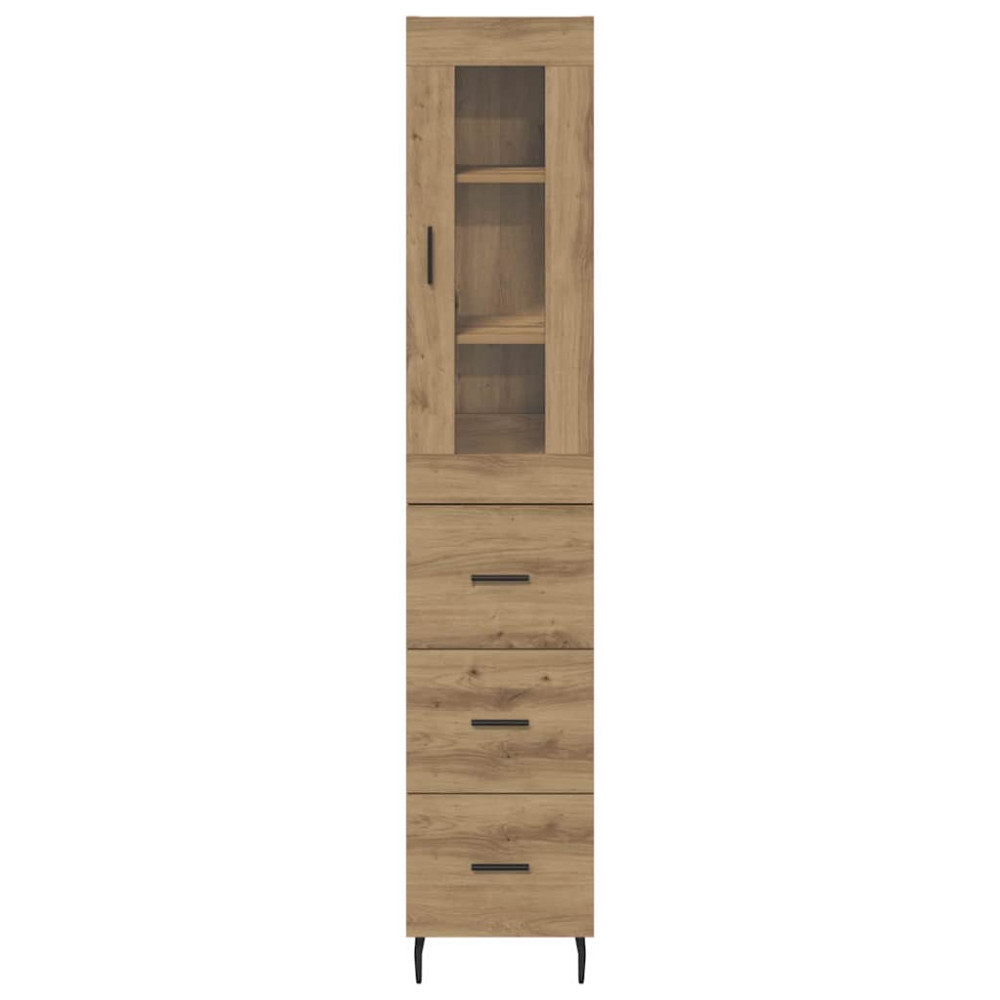 Produktbild för Skåp med låda Artisan Ek 34,5 x 34 x 180 cm Konstruerat trä