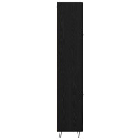 Produktbild för Skåp Svart Ek 69,5 x 34 x 180 cm Konstruerat trä