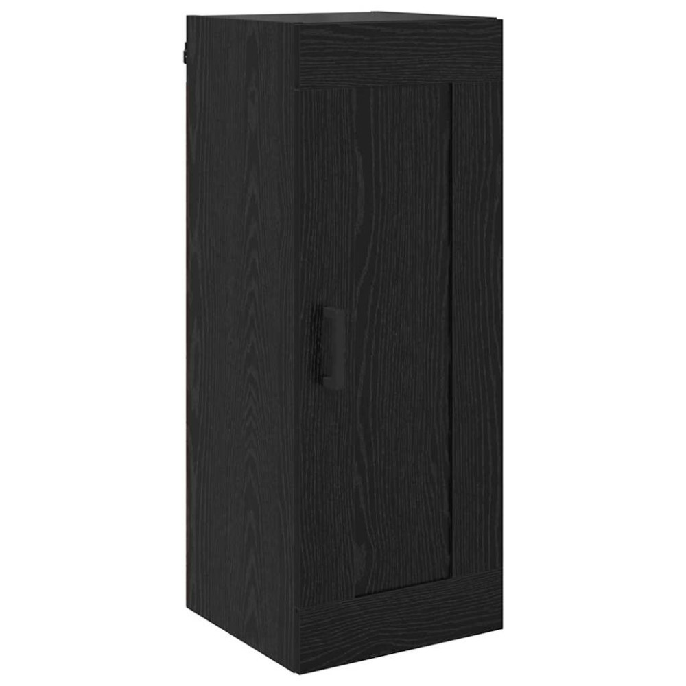 Produktbild för Skåp Svart Ek 34,5 x 34 x 180 cm Konstruerat trä
