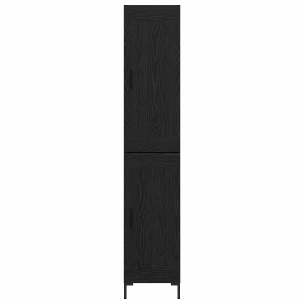 Produktbild för Skåp Svart Ek 34,5 x 34 x 180 cm Konstruerat trä