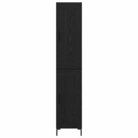 Produktbild för Skåp Svart Ek 34,5 x 34 x 180 cm Konstruerat trä