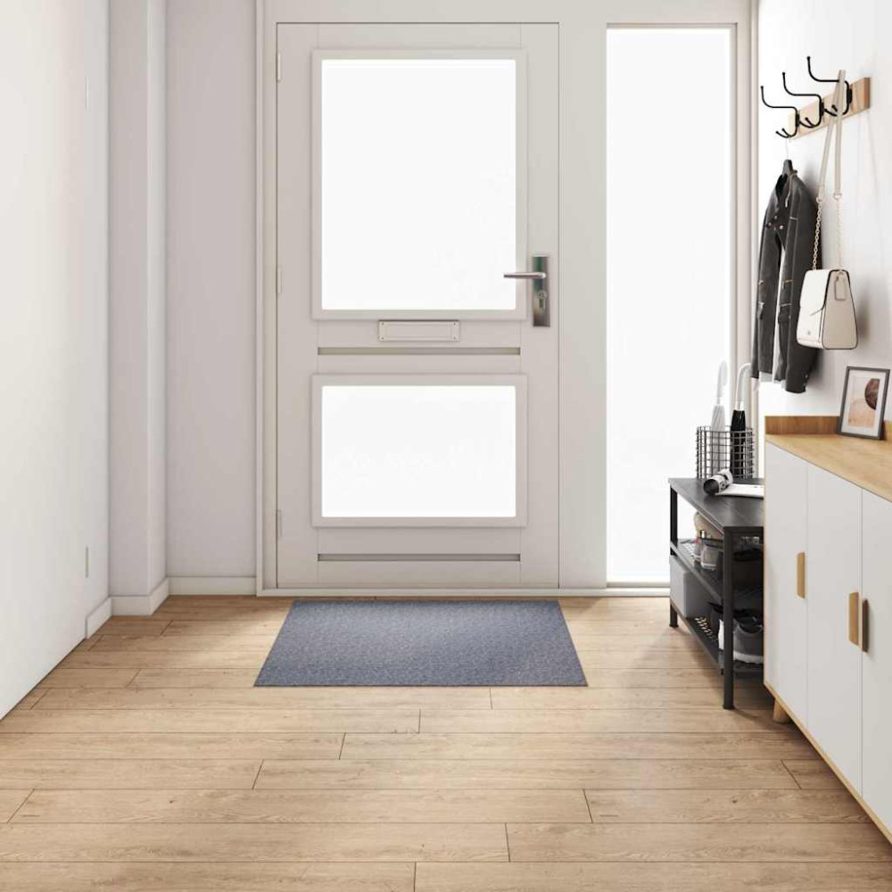 Produktbild för Matta-runner Ljusgrå 100 x 100 cm tyg