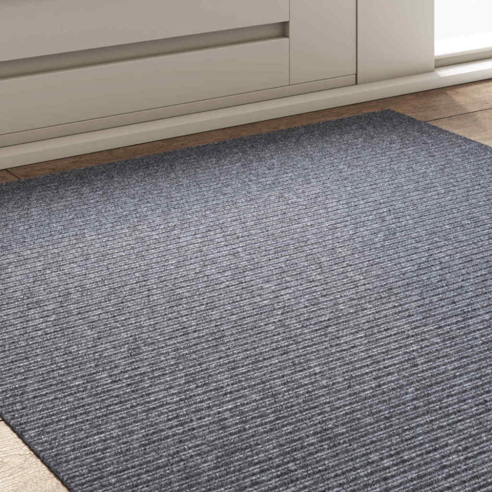 Produktbild för Matta-runner Ljusgrå 100 x 100 cm tyg