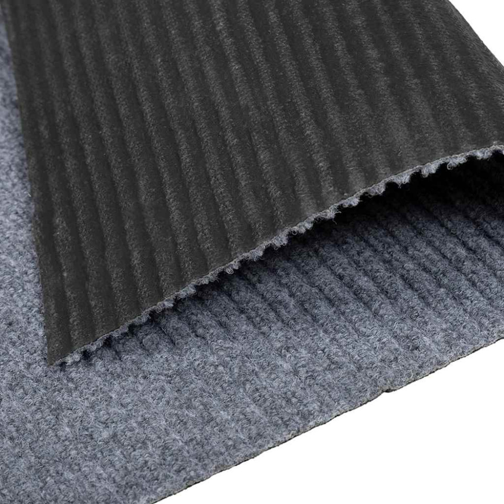 Produktbild för Matta-runner Ljusgrå 100 x 100 cm tyg
