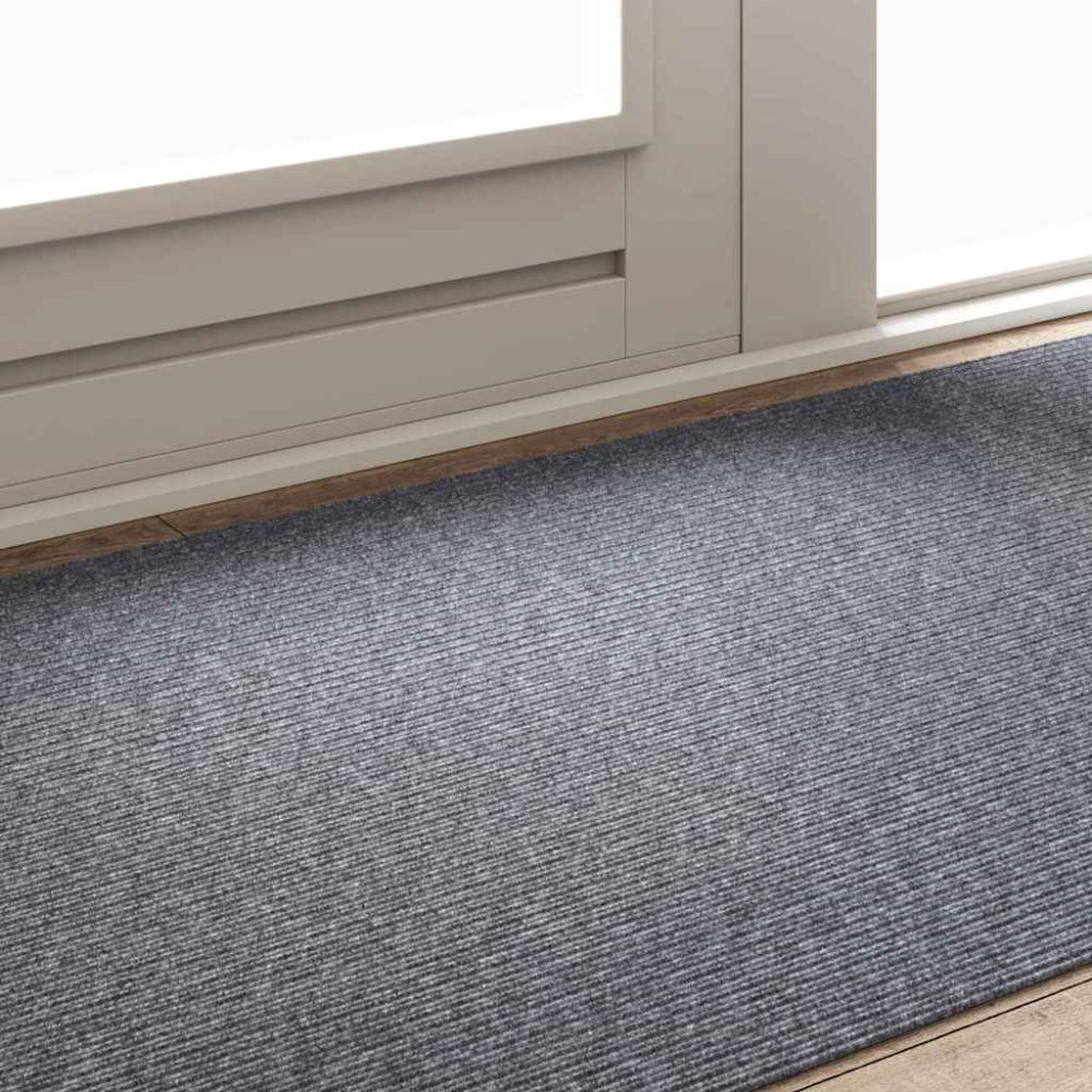 Produktbild för Matta-runner Ljusgrå 100 x 200 cm tyg