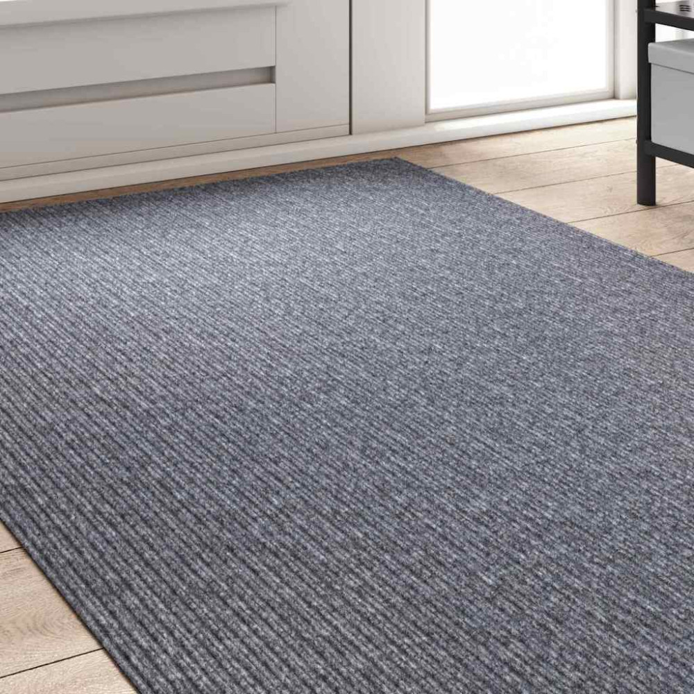 Produktbild för Matta-runner Ljusgrå 100 x 250 cm tyg