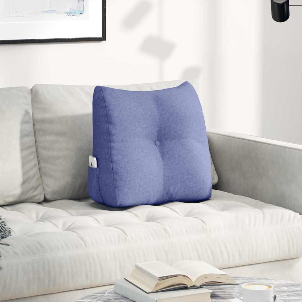 Produktbild för Ryggkudde Jeansblå 45 x 24 x 50 cm tyg
