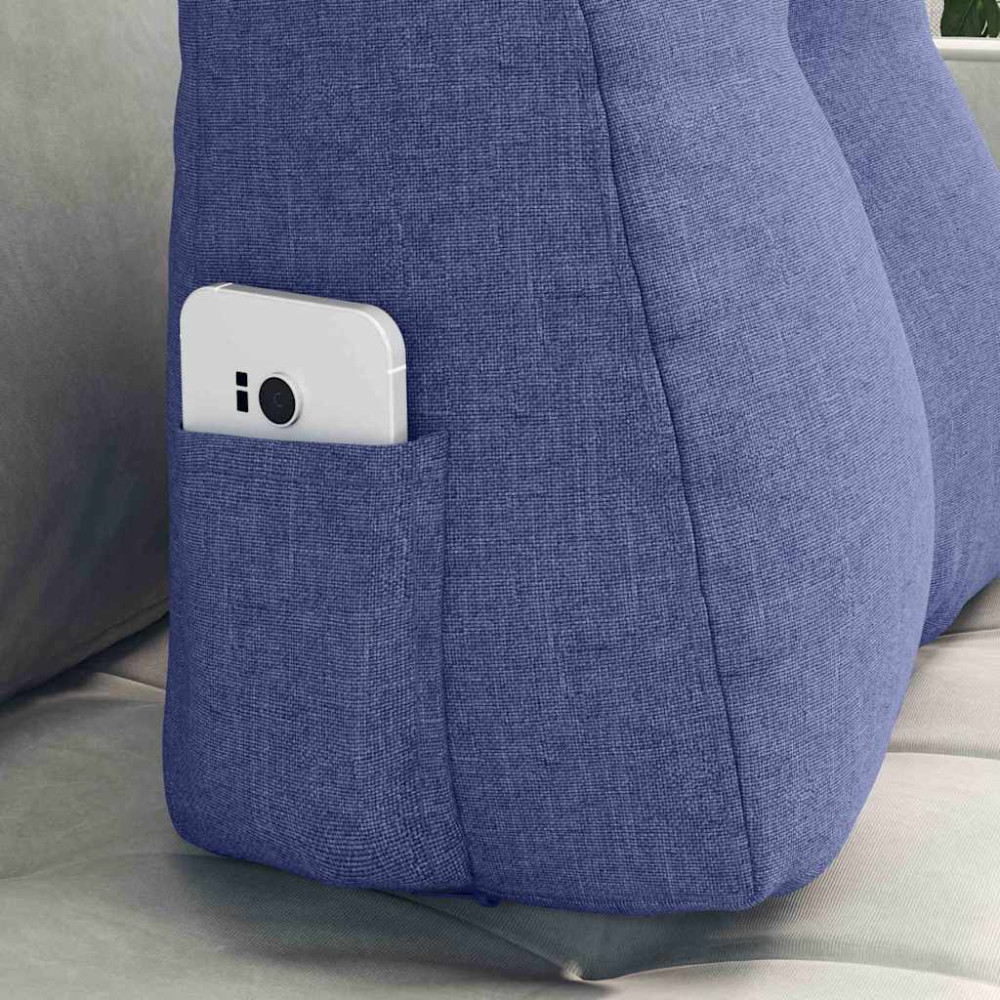 Produktbild för Ryggkudde Jeansblå 45 x 24 x 50 cm tyg
