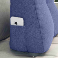 Produktbild för Ryggkudde Jeansblå 45 x 24 x 50 cm tyg