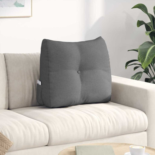 vidaXL Ryggkudde Mörkgrå 60 x 24 x 50 cm tyg