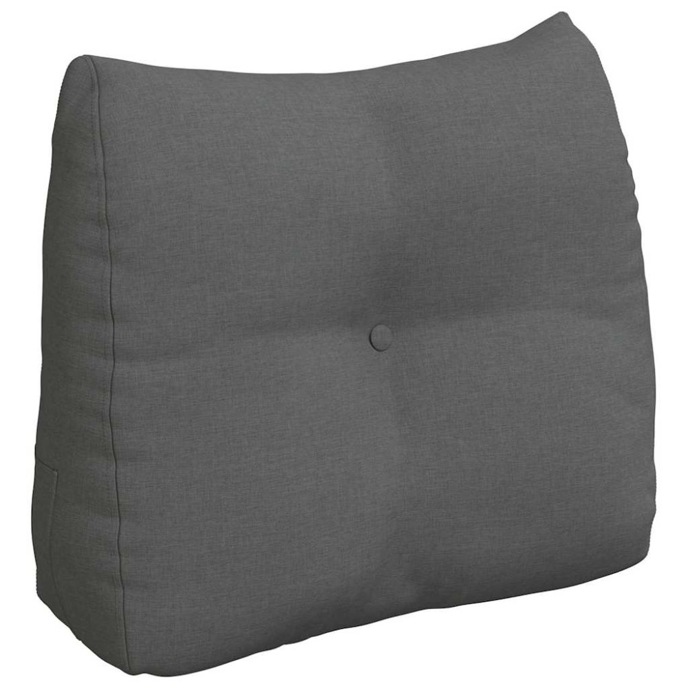 Produktbild för Ryggkudde Mörkgrå 60 x 24 x 50 cm tyg