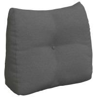 Produktbild för Ryggkudde Mörkgrå 60 x 24 x 50 cm tyg