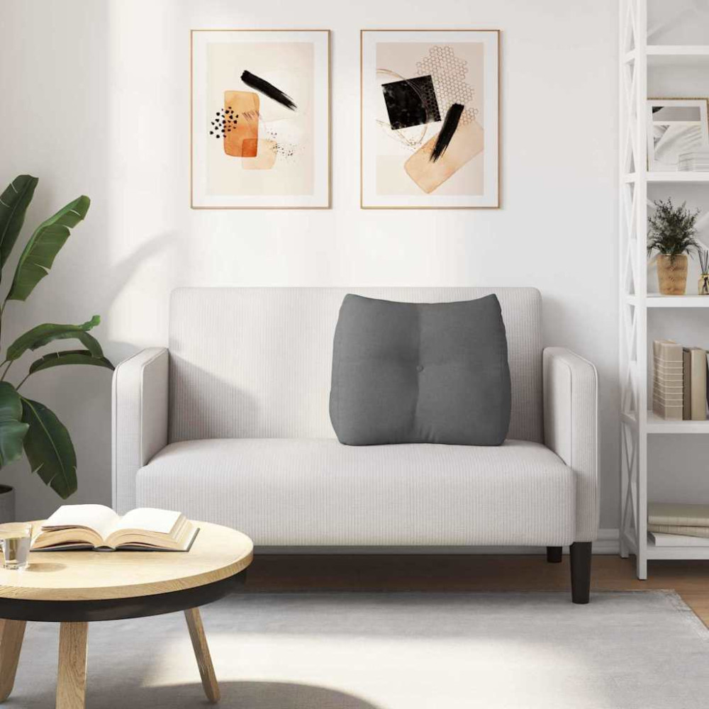 Produktbild för Ryggkudde Mörkgrå 60 x 24 x 50 cm tyg