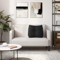 Produktbild för Ryggkudde Svart 60 x 24 x 50 cm tyg