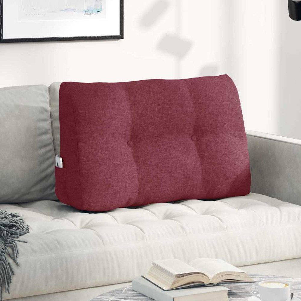 Produktbild för Ryggkudde Vinröd 80 x 24 x 50 cm tyg