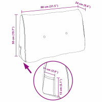 Produktbild för Ryggkudde Vinröd 80 x 24 x 50 cm tyg
