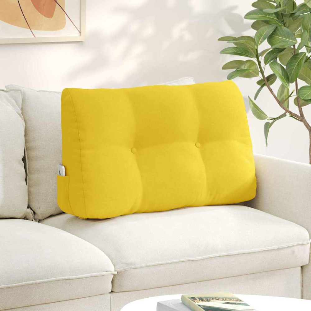 Produktbild för Ryggkudde Ljusgul 80 x 24 x 50 cm tyg