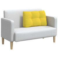 Produktbild för Ryggkudde Ljusgul 80 x 24 x 50 cm tyg
