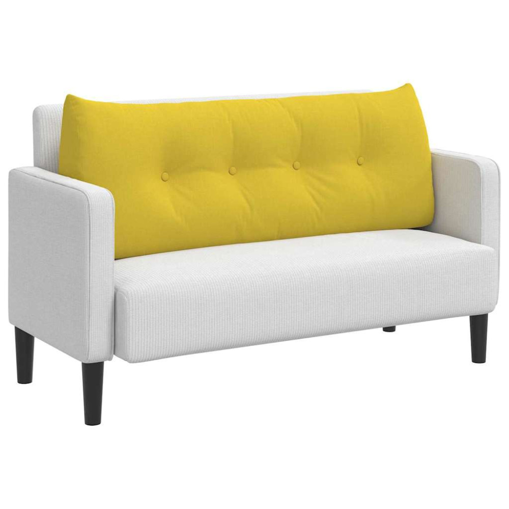 Produktbild för Ryggkudde Ljusgul 120 x 24 x 50 cm tyg