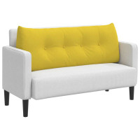 Produktbild för Ryggkudde Ljusgul 120 x 24 x 50 cm tyg