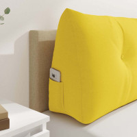 Produktbild för Ryggkudde Ljusgul 120 x 24 x 50 cm tyg