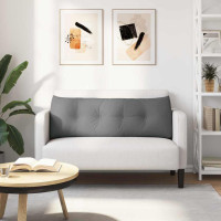 Produktbild för Ryggkudde Mörkgrå 140 x 24 x 50 cm tyg
