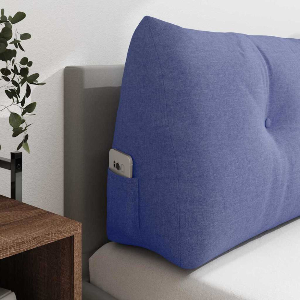 Produktbild för Ryggkudde Jeansblå 140 x 24 x 50 cm tyg