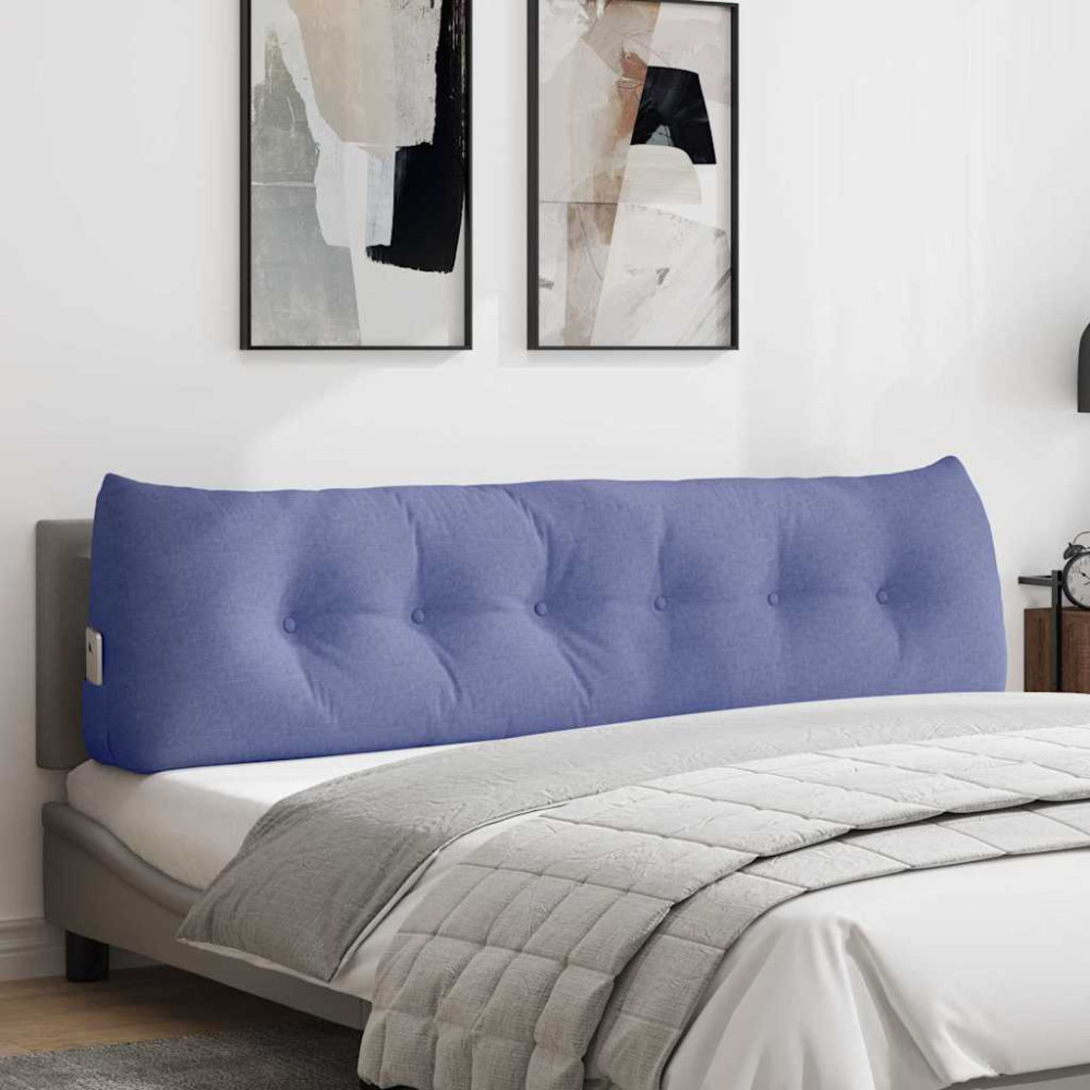 Produktbild för Ryggkudde Jeansblå 180 x 24 x 50 cm tyg